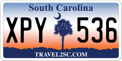 SC license plate XPY536