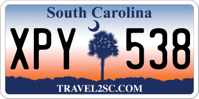 SC license plate XPY538