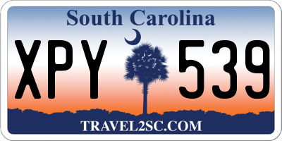 SC license plate XPY539