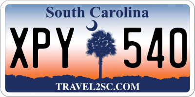 SC license plate XPY540
