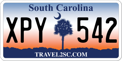SC license plate XPY542