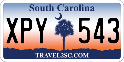 SC license plate XPY543