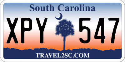 SC license plate XPY547