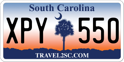 SC license plate XPY550