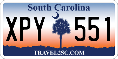 SC license plate XPY551