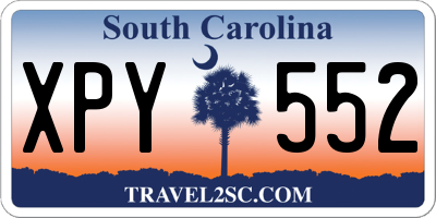 SC license plate XPY552