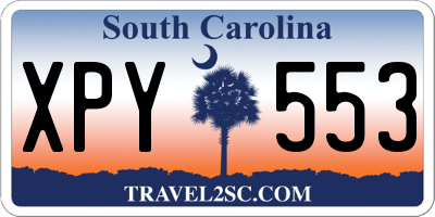 SC license plate XPY553