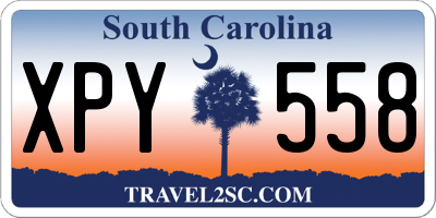 SC license plate XPY558
