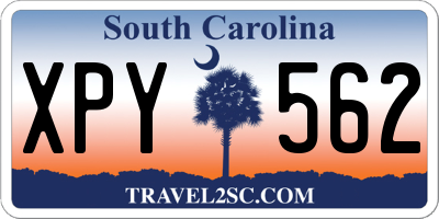 SC license plate XPY562