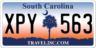 SC license plate XPY563