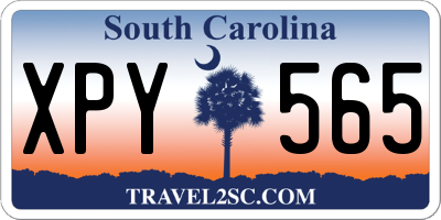SC license plate XPY565