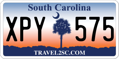 SC license plate XPY575