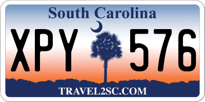 SC license plate XPY576