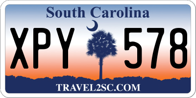 SC license plate XPY578