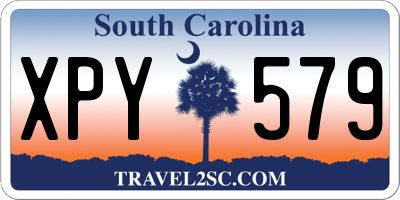 SC license plate XPY579