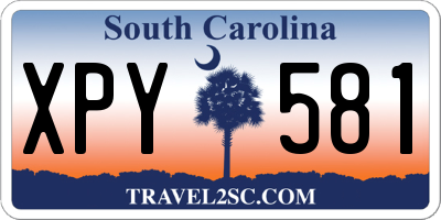 SC license plate XPY581