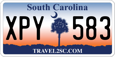 SC license plate XPY583