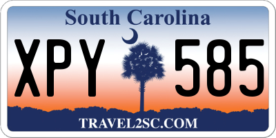 SC license plate XPY585