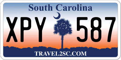 SC license plate XPY587