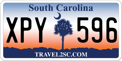SC license plate XPY596