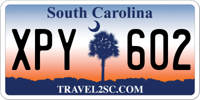 SC license plate XPY602