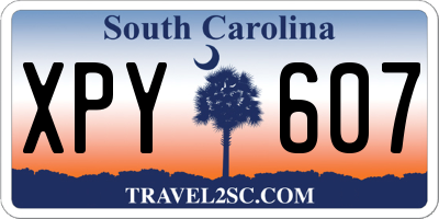 SC license plate XPY607