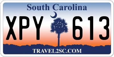 SC license plate XPY613
