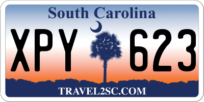 SC license plate XPY623