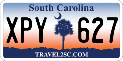 SC license plate XPY627