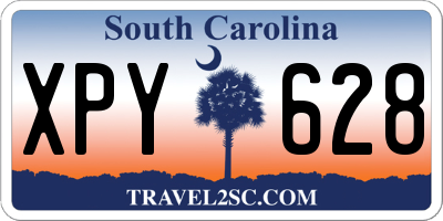 SC license plate XPY628