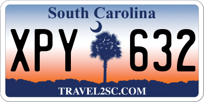 SC license plate XPY632