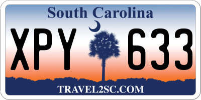 SC license plate XPY633