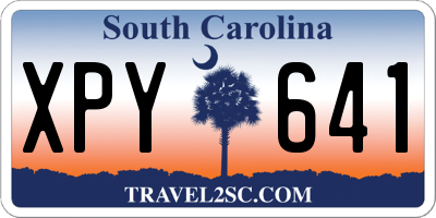 SC license plate XPY641