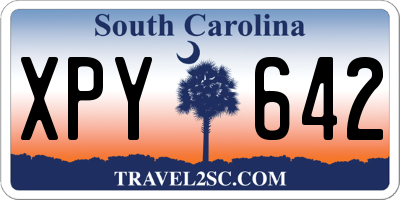 SC license plate XPY642
