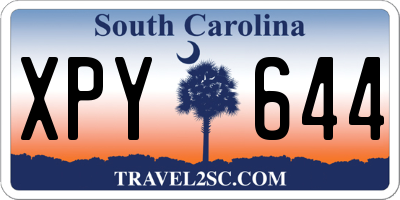 SC license plate XPY644