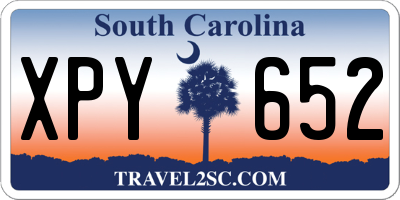 SC license plate XPY652