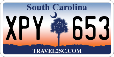 SC license plate XPY653