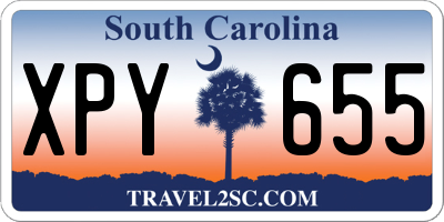 SC license plate XPY655