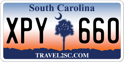 SC license plate XPY660