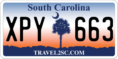 SC license plate XPY663
