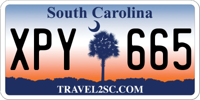 SC license plate XPY665