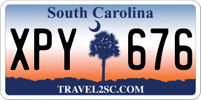 SC license plate XPY676