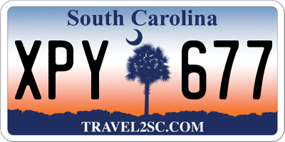 SC license plate XPY677