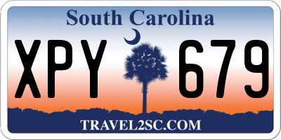 SC license plate XPY679