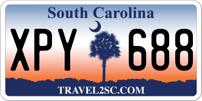 SC license plate XPY688