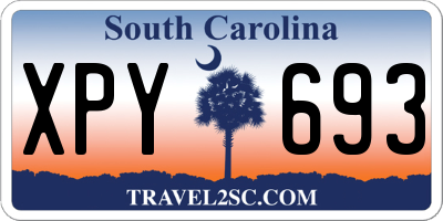 SC license plate XPY693