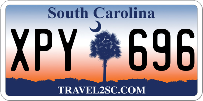 SC license plate XPY696