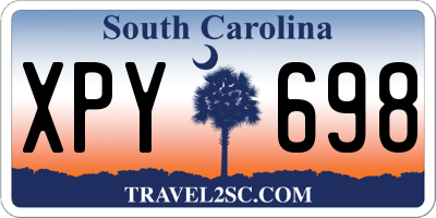 SC license plate XPY698