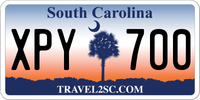 SC license plate XPY700