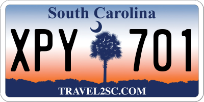 SC license plate XPY701